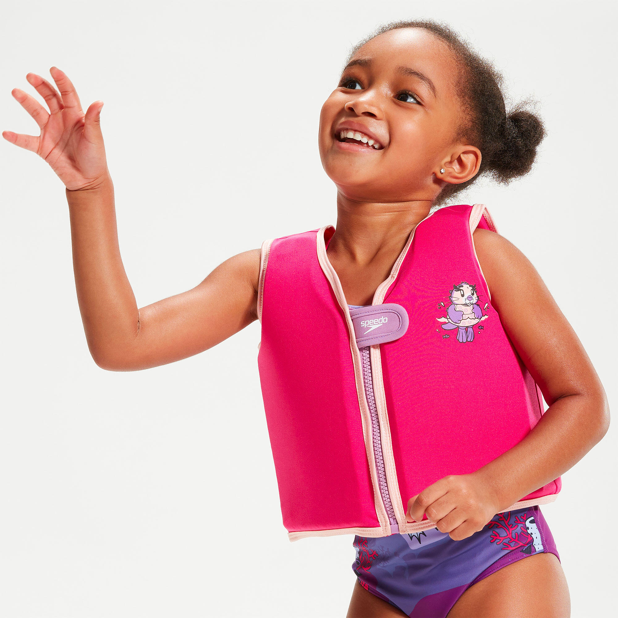 GILET DE NATATION EVEIL AQUATIQUE BEBE ENFANT SPEEDO ROSE