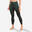 7/8-Leggings dynamisches Yoga Damen nahtlos - dunkelgrün