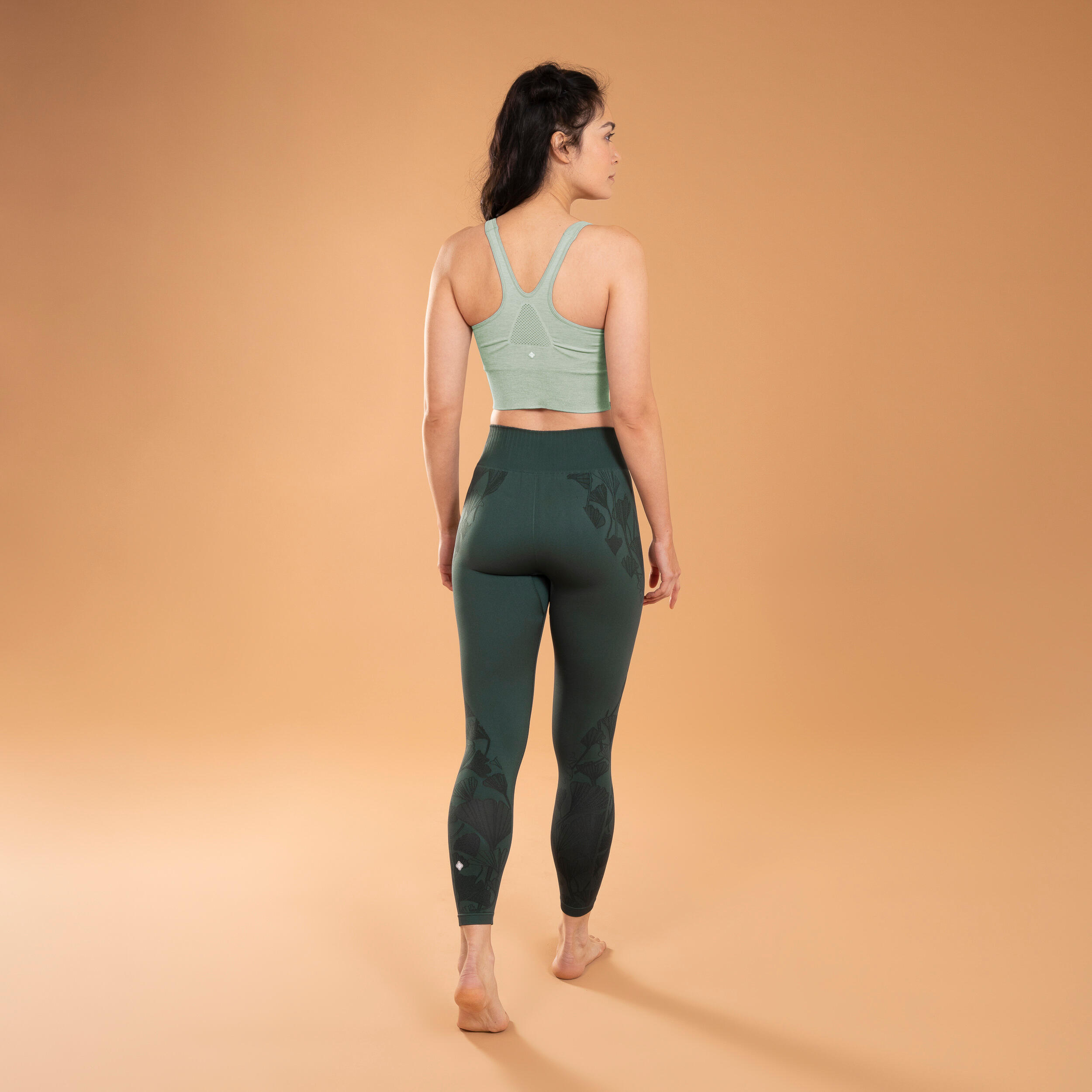 7/8 Seamless Dynamic Yoga Leggings - Dark Green KIMJALY