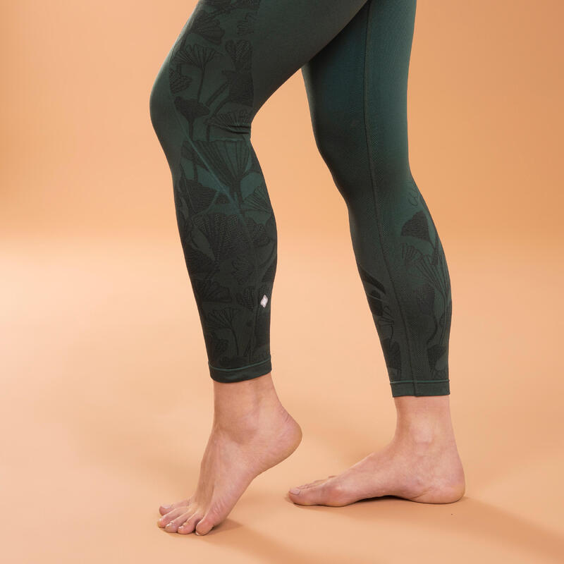 LEGGINGS 7/8 SEM COSTURAS DE YOGA MULHER VERDE ESCURO