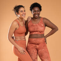 Braon-narandžasti sportski grudnjak s dva lica za dinamičnu jogu