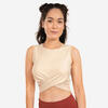 Crop top voor yoga Premium ecru