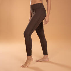 Legging de yoga effet seconde peau femme, marron
