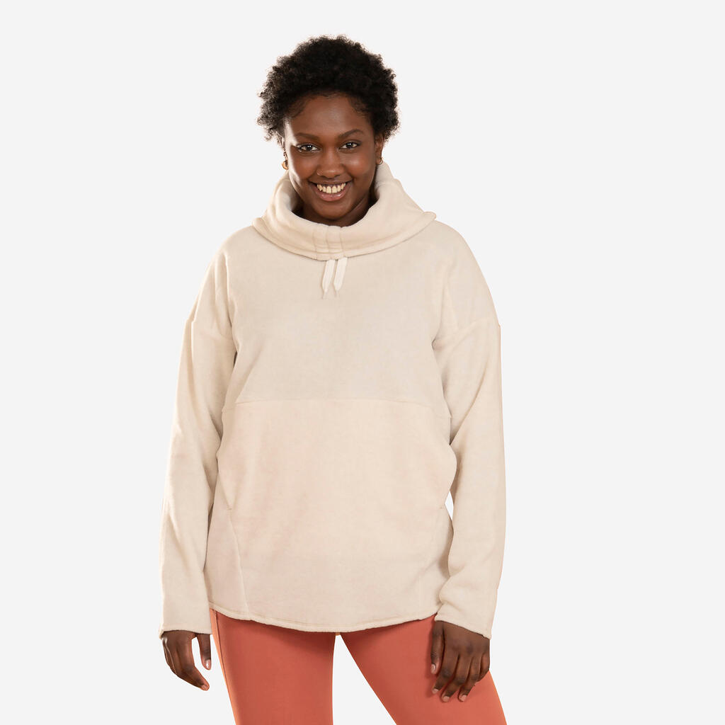 Women's Relaxation Yoga Fleece Sweatshirt - Brown