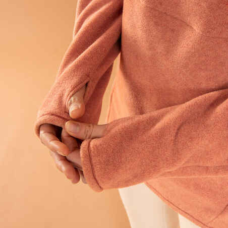 Moteriškas relaksacinės jogos fliso džemperis, rudas