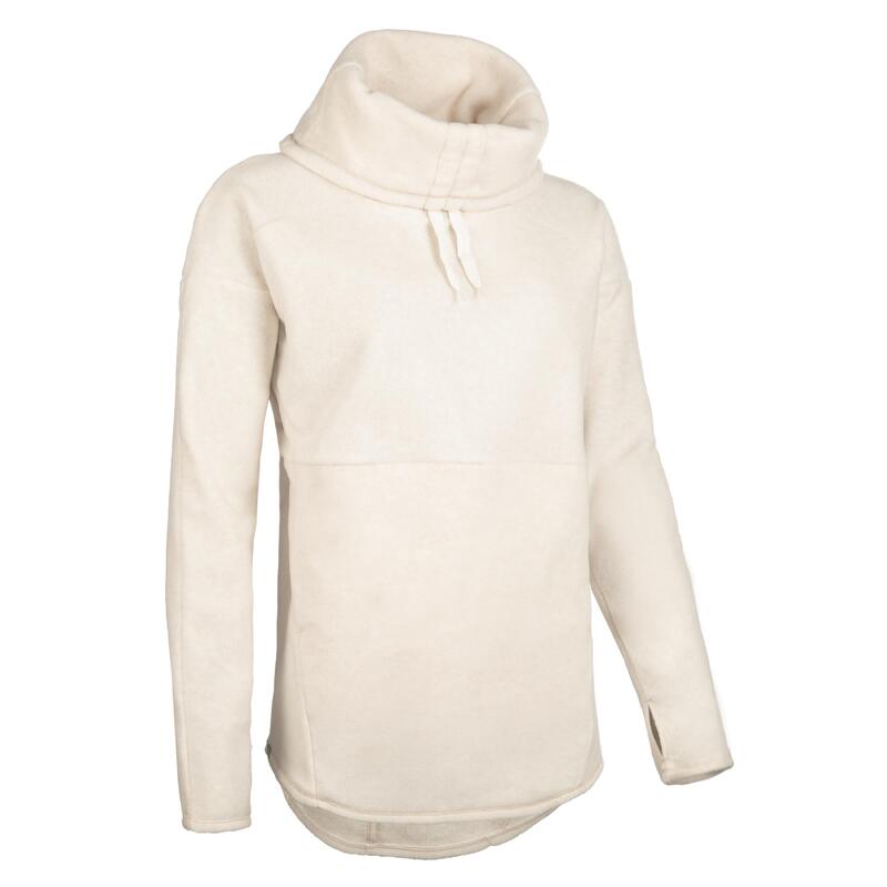 Sudadera Tejido Polar Relajación Yoga Mujer Rosa Jaspeado - Decathlon