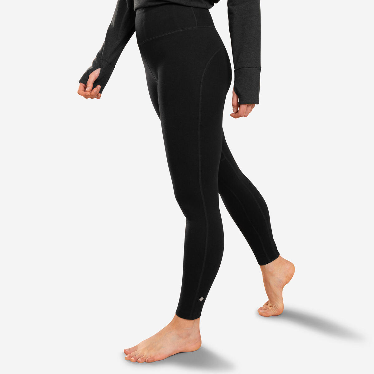 LEGGING COTON YOGA FEMME  NOIR