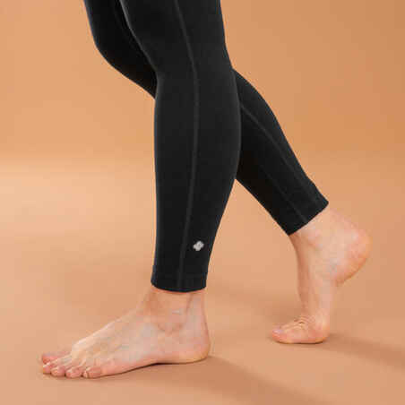 Women's Technical Cotton Yoga Leggings - Black