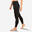 Leggings dynamisches Yoga figurformend - schwarz