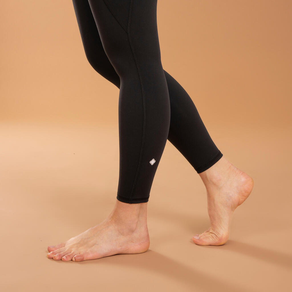 Leggings dynamisches Yoga figurformend - braun