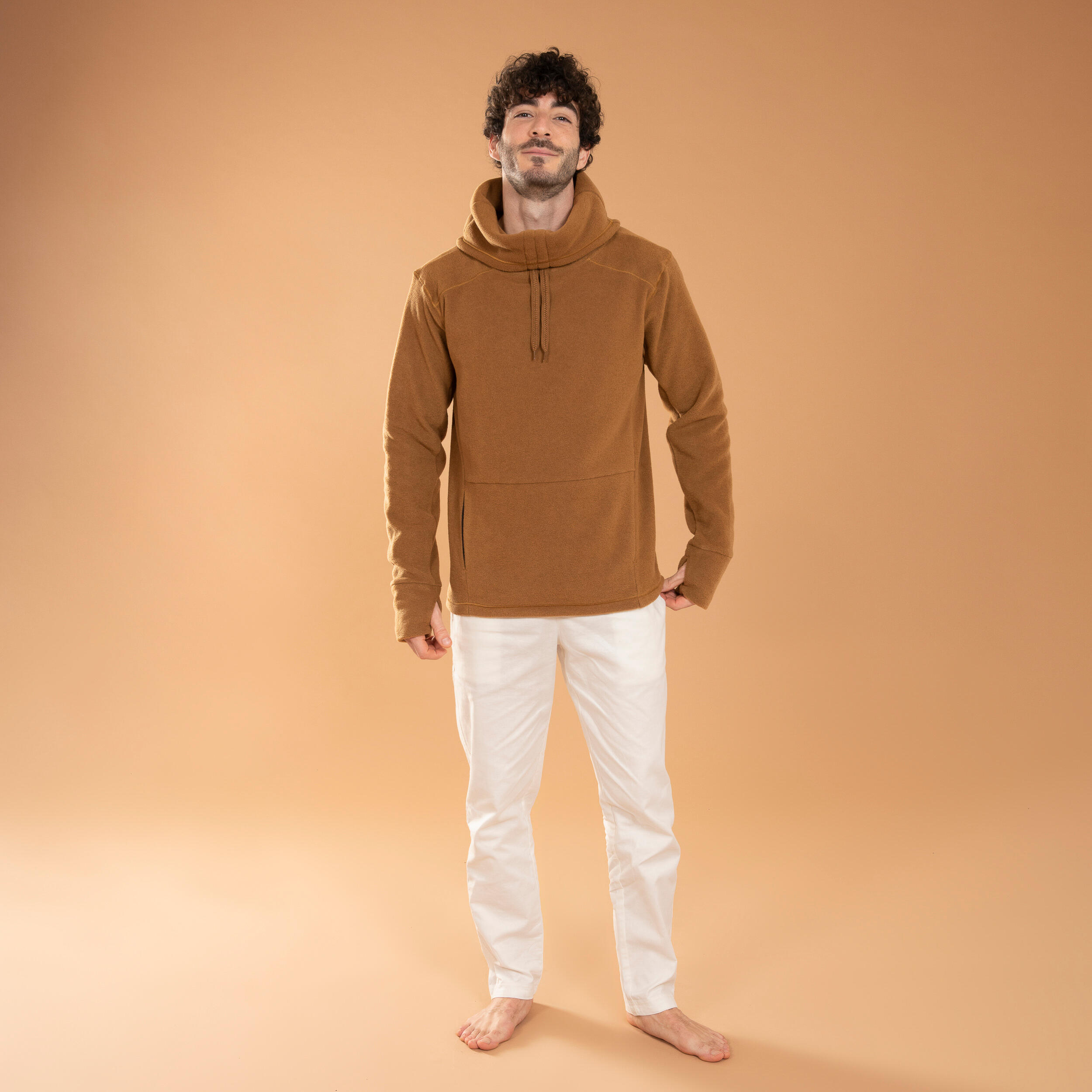 Men's Gentle Yoga Warm Sweatshirt - Brown 4/6