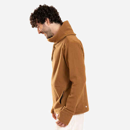 Vyriškas švelniosios jogos džemperis, rudas