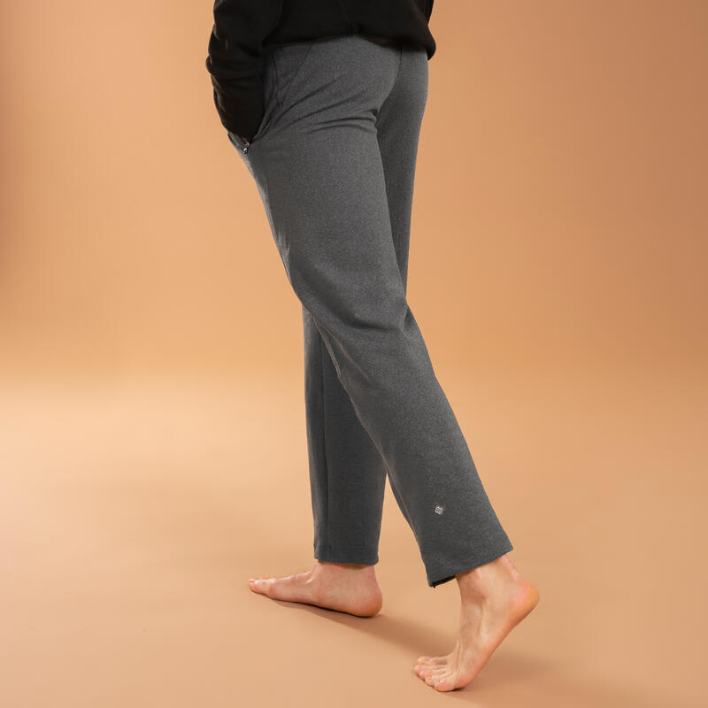 Pantaloni uomo yoga silm poliestere traspirante grigi