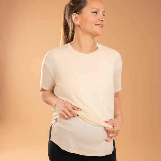 
      T-Shirt Schwangerschaftsyoga  Kurzarm - beige
  