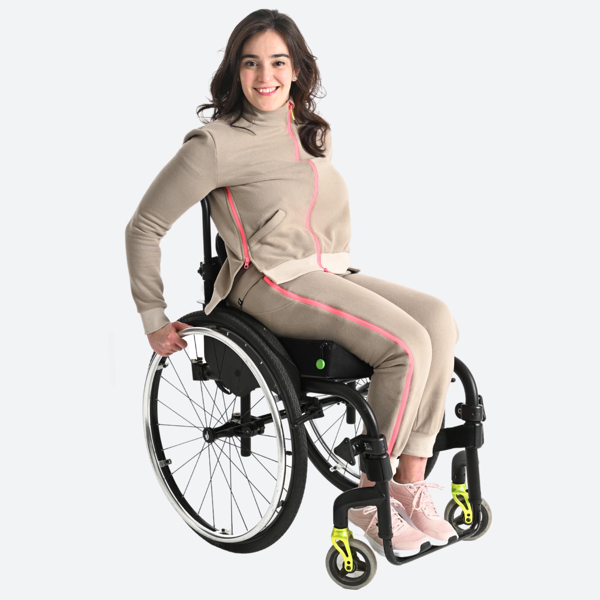 Pantalon de jogging femme zip facile à enfiler - beige 4/19