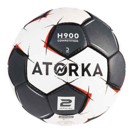 Bela in črna tekmovalna rokometna žoga H900 (velikost 2)