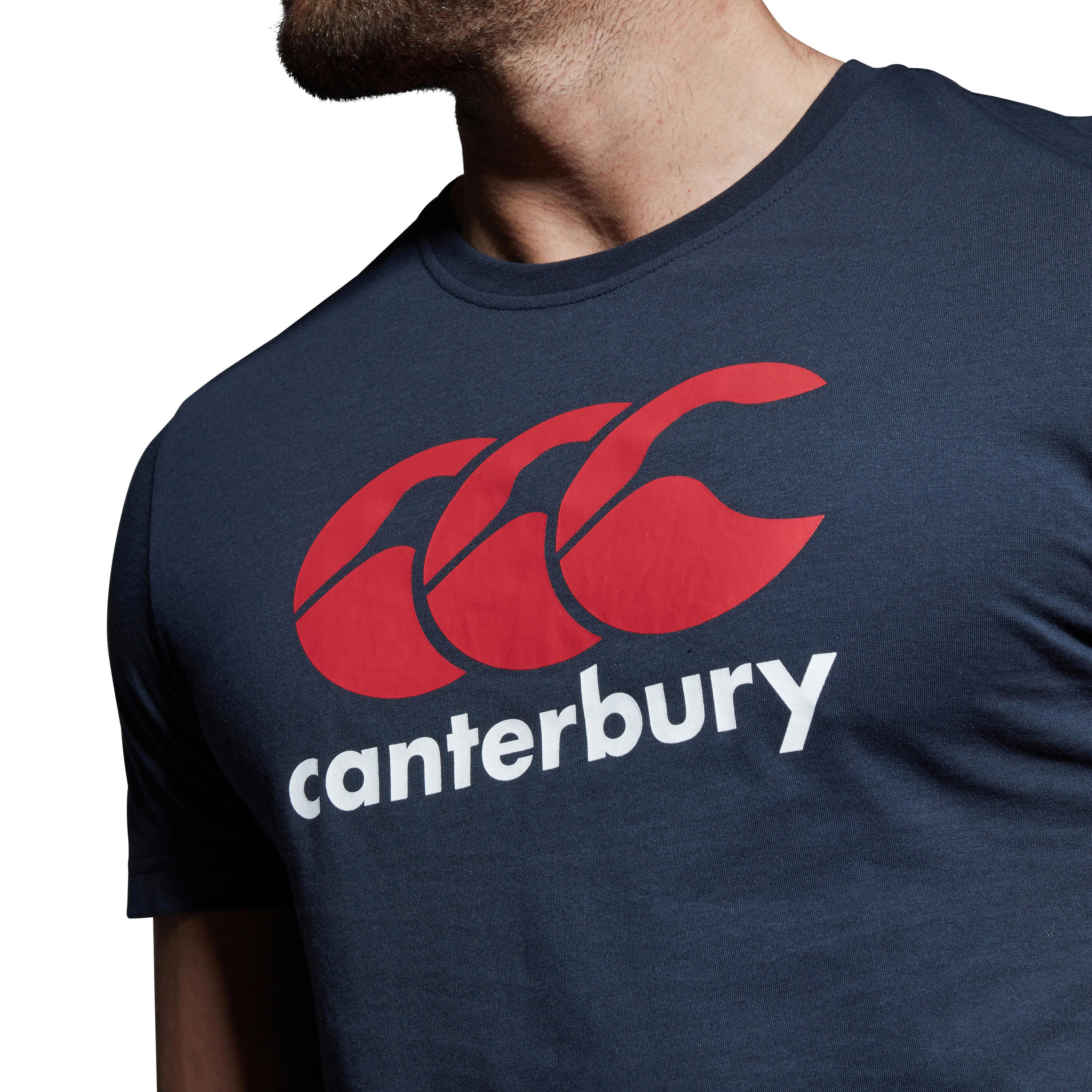 Adult Rugby Short-Sleeved CCC Logo T-Shirt - Navy Blue 3/5