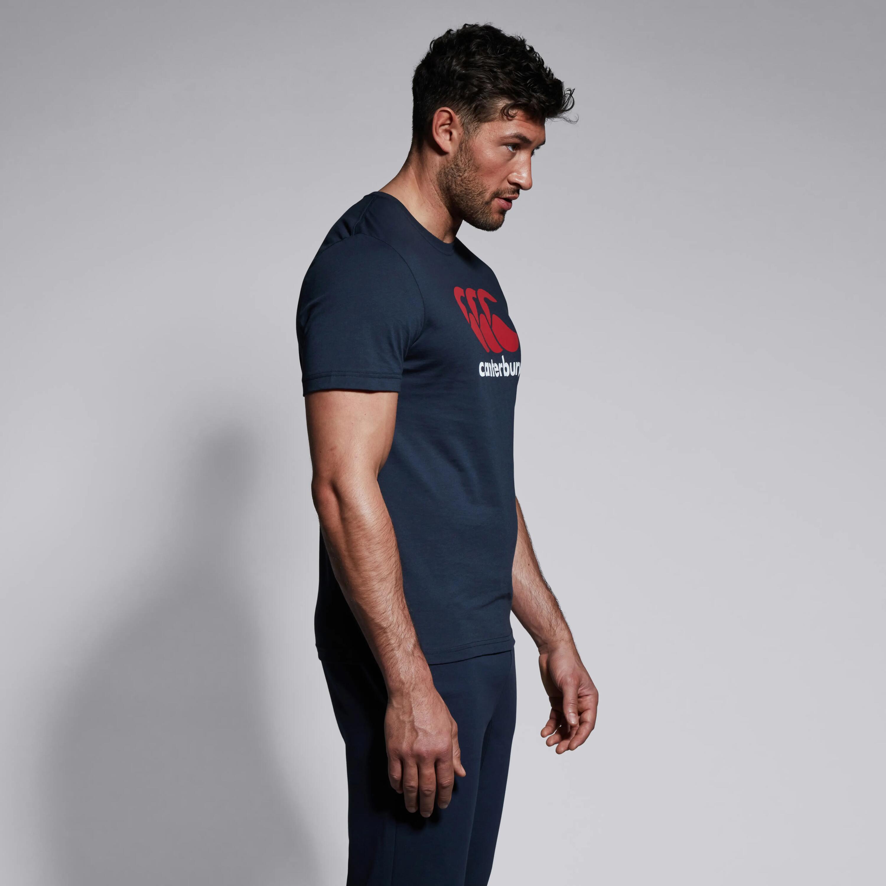 Adult Rugby Short-Sleeved CCC Logo T-Shirt - Navy Blue 6/8