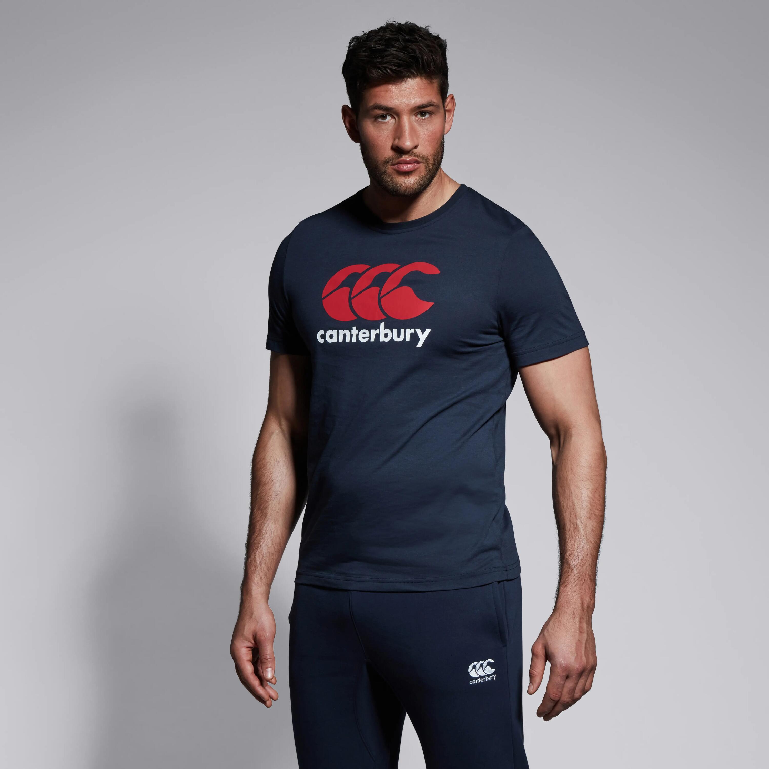Adult Rugby Short-Sleeved CCC Logo T-Shirt - Navy Blue 7/8