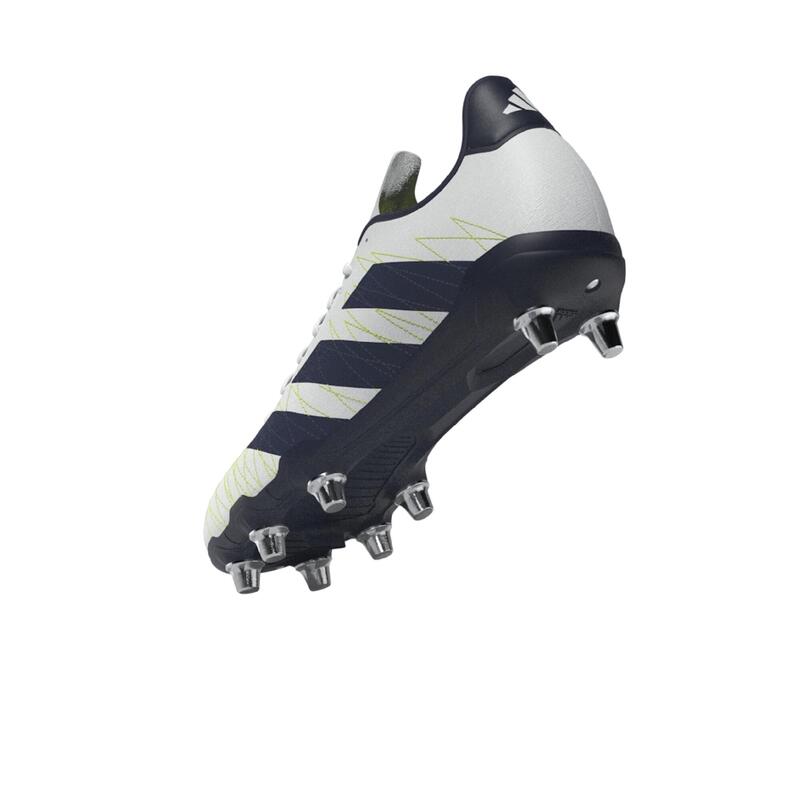 Chaussures De Rugby Adulte - ADIDAS KAKARI SG 8 Blanc et bleu marine