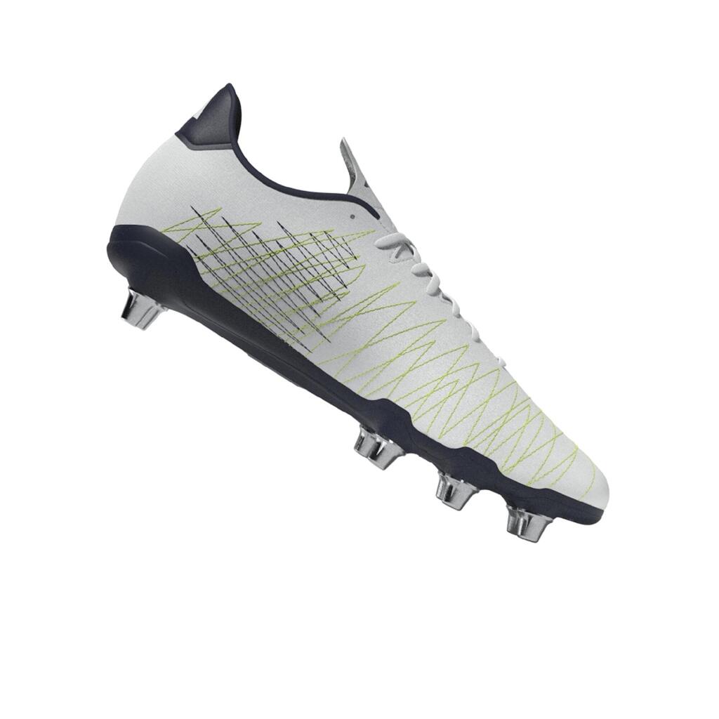 Adult Rugby Boots Kakari SG 8 - White/Navy Blue