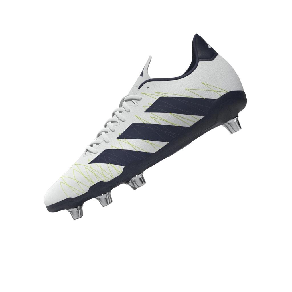 Adult Rugby Boots Kakari SG 8 - White/Navy Blue