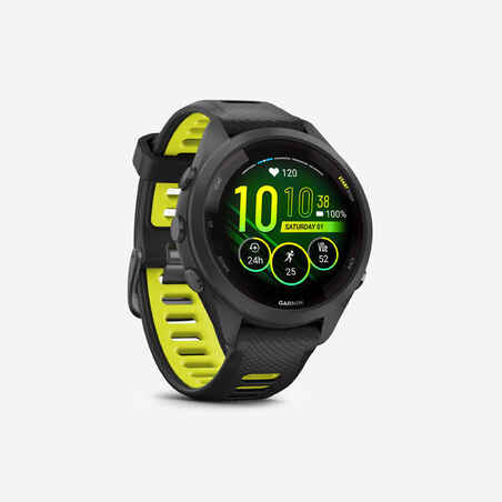 Kardiotreniruotėms skirtas įvairių sporto šakų išmanusis laikrodis su GPS „Forerunner 965S Music“, juodas ir geltonas