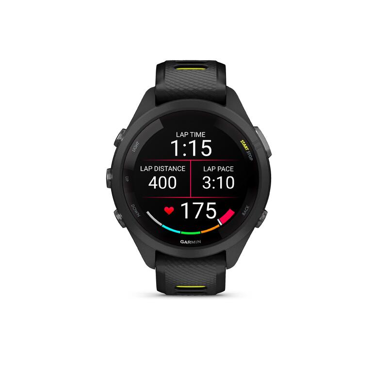 Smartwatch GPS multisport Garmin FORERUNNER 265 S MUSIC nero-giallo