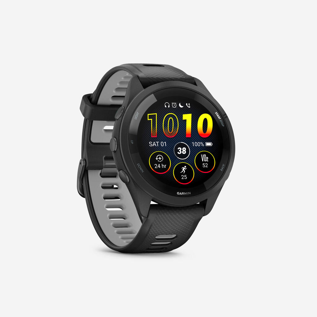 RELOJ INTELIGENTE CARDIO GPS MULTI-SPORT FORERUNNER 265 MUSIC NEGRO