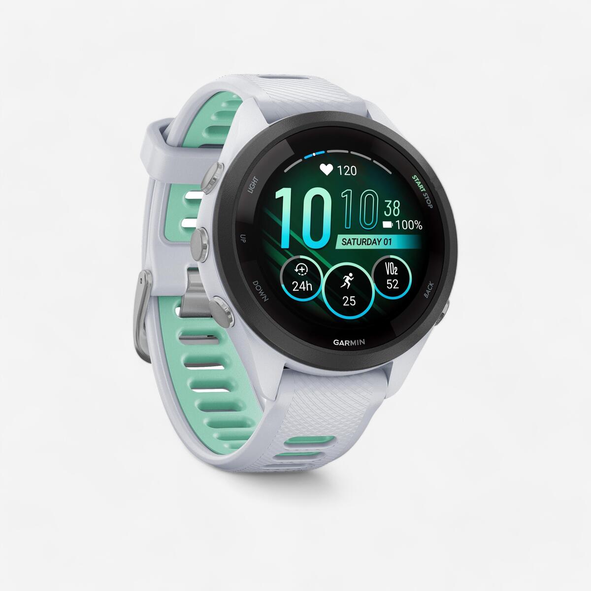 MONTRE CONNECTÉE MULTISPORT GPS CARDIO - GARMIN FORERUNNER 265S MUSIC BLANCHE