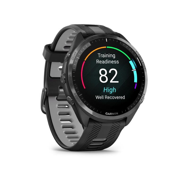 Zegarek inteligentny multisportowy GPS Cardio Garmin Forerunner 965 czarno-szary