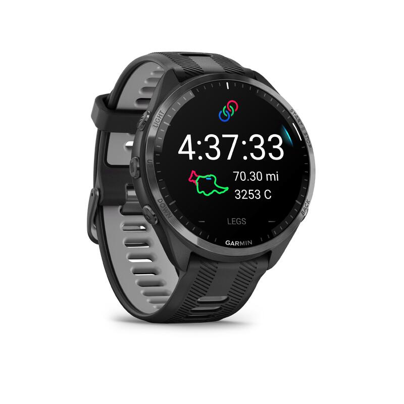 Zegarek inteligentny multisportowy GPS Cardio Garmin Forerunner 965 czarno-szary