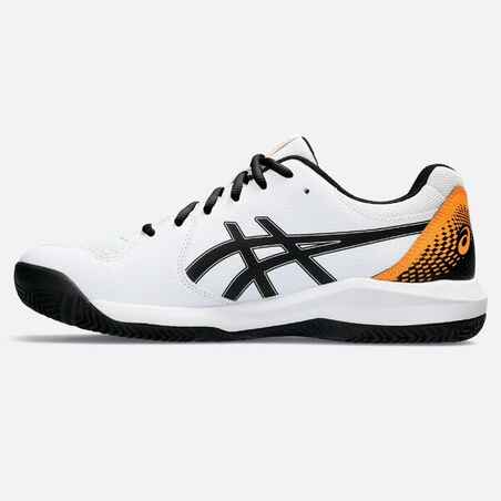 Ανδρικά παπούτσια padel Gel Dedicate 8 - Λευκό/Πορτοκαλί