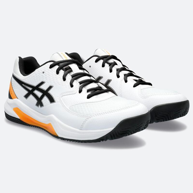 Calçado de Padel Homem Gel Dedicate 8 Branco Laranja