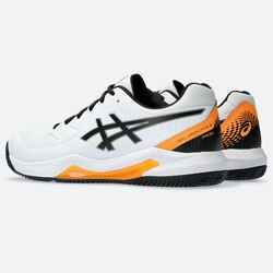Ανδρικά παπούτσια padel Gel Dedicate 8 - Λευκό/Πορτοκαλί