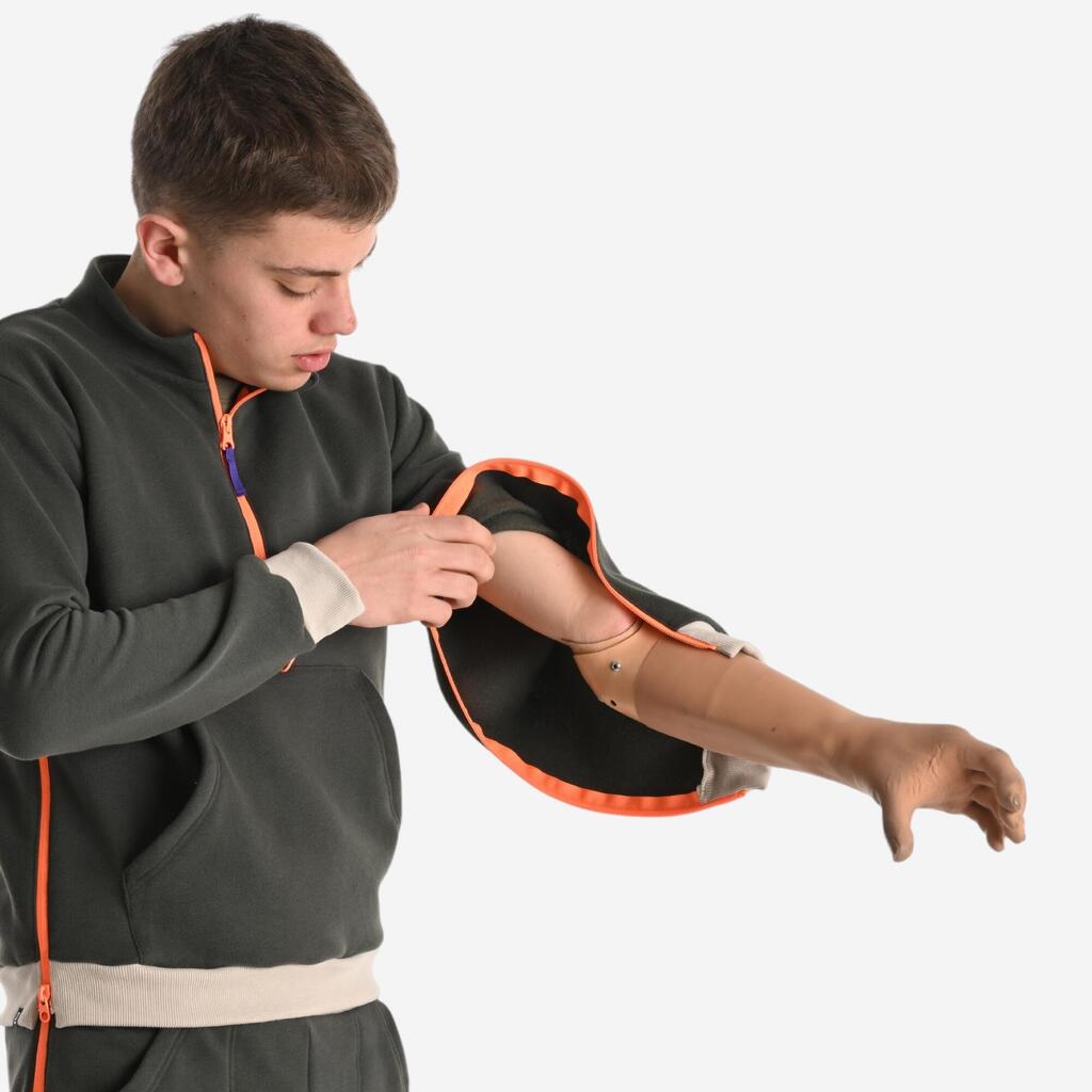 Otroški pulover z zadrgo Easy Dressing - olivno zelen