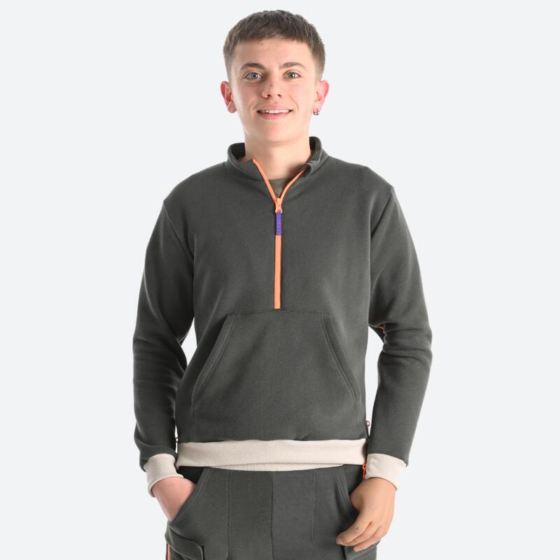 Dětská mikina na zip zelená