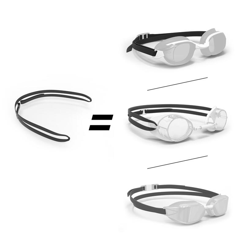 Elástico para óculos de natação - Preto - BFIT / SWEDISH / BFAST