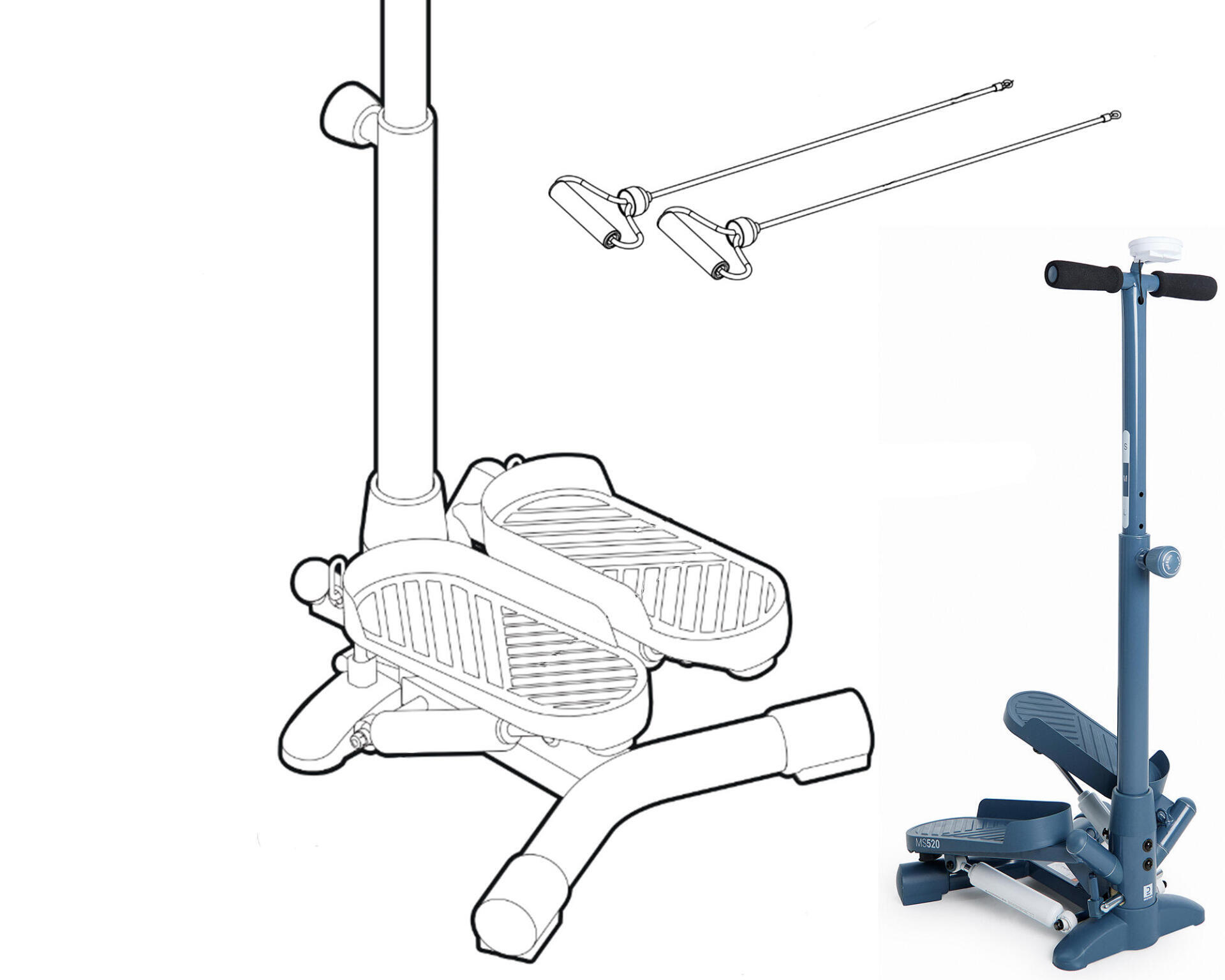 Mini stepper MS 520 2023 Decathlon Domyos