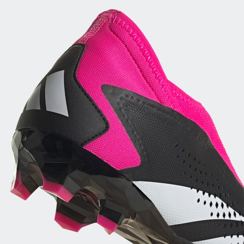 Damen/Herren Fussballschuhe - Predator.3 Laceless FG schwarz/pink