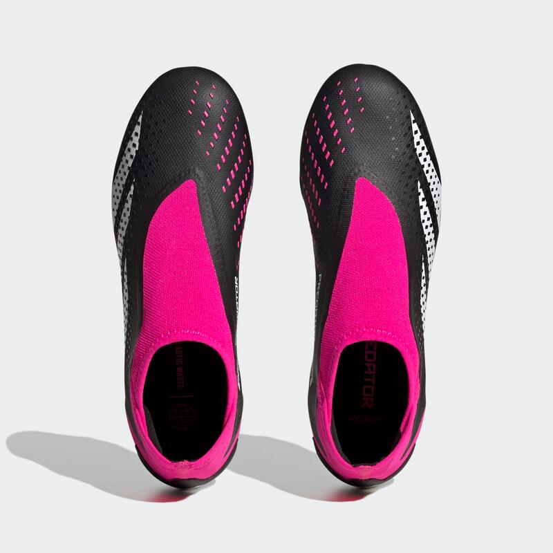 Damen/Herren Fussballschuhe - Predator.3 Laceless FG schwarz/pink