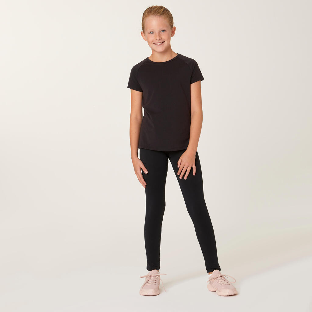T-shirt multisport respirant fille, Rose