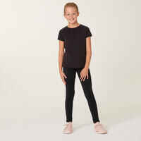 Girls' Breathable T-Shirt S500 - Black