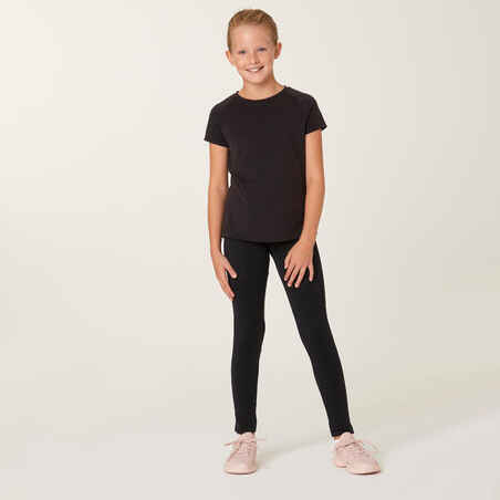 Girls' Breathable T-Shirt S500 - Black