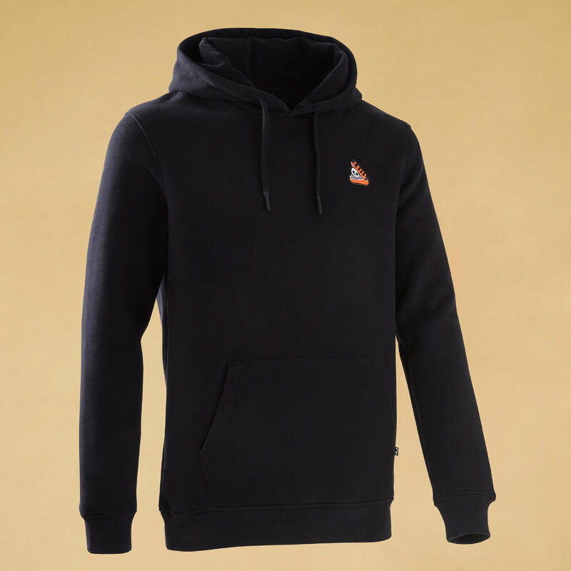 Bluza na deskorolkę z wytrzymałego materiału HD500 czarna