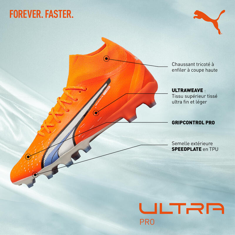 Chaussures de football ULTRA PRO.2 MG PUMA Orange Adulte