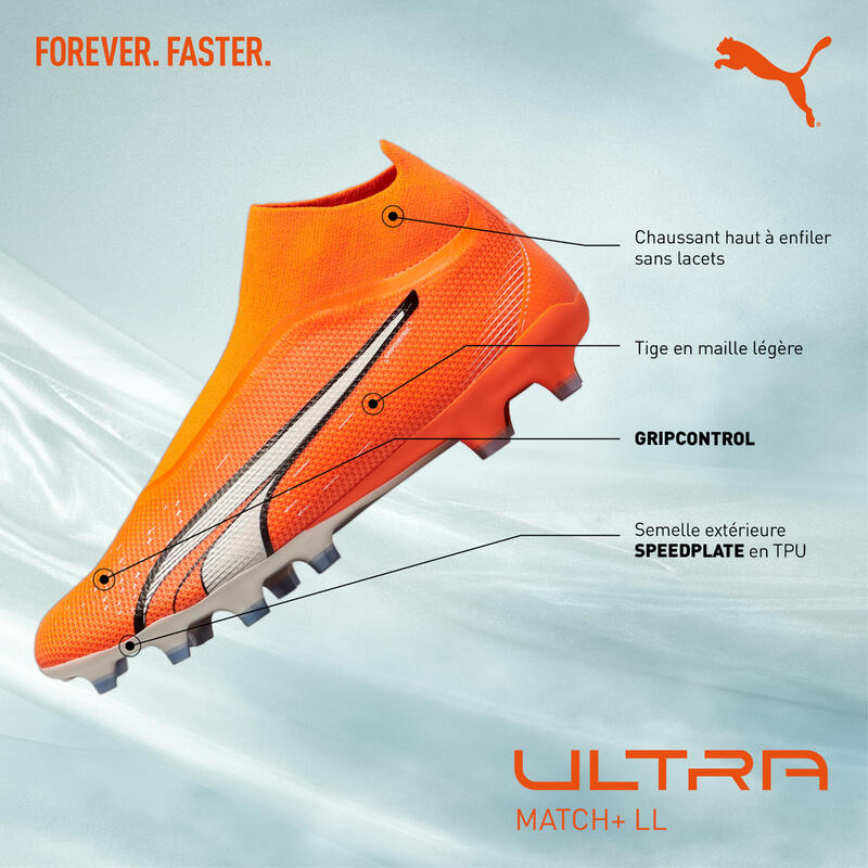 Chaussures de football ULTRA MATCH LL.3 MG PUMA Orange Adulte