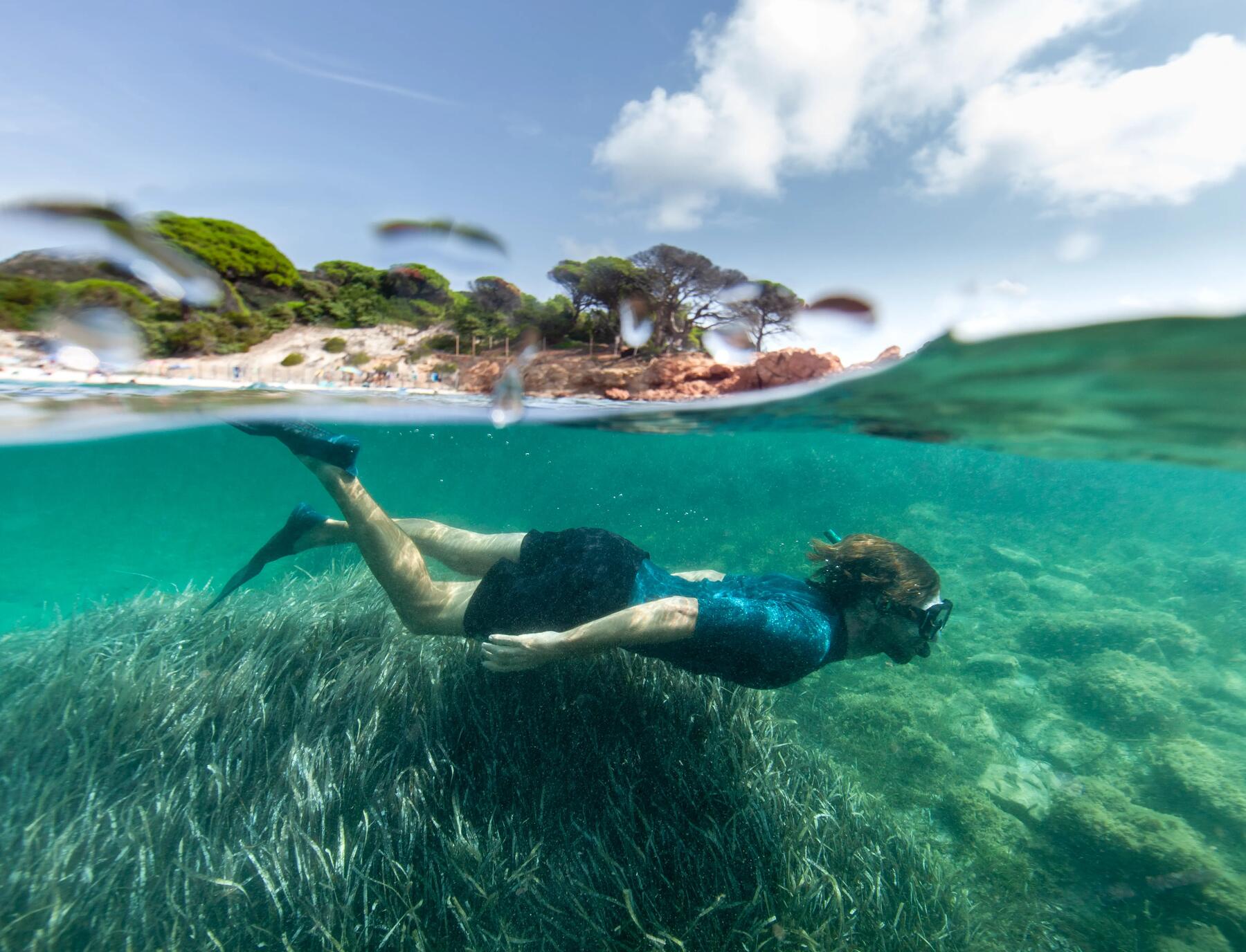 Woman snorkeling