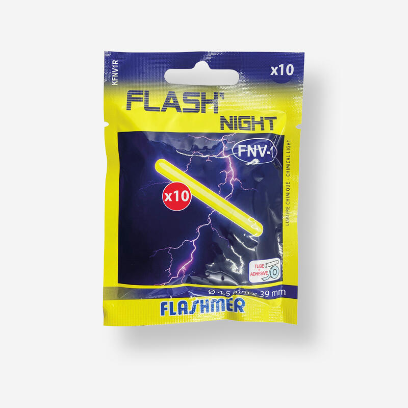 FLASH NIGHT T1 világító rúd horgászathoz, 4,5x39 mm, 10 db