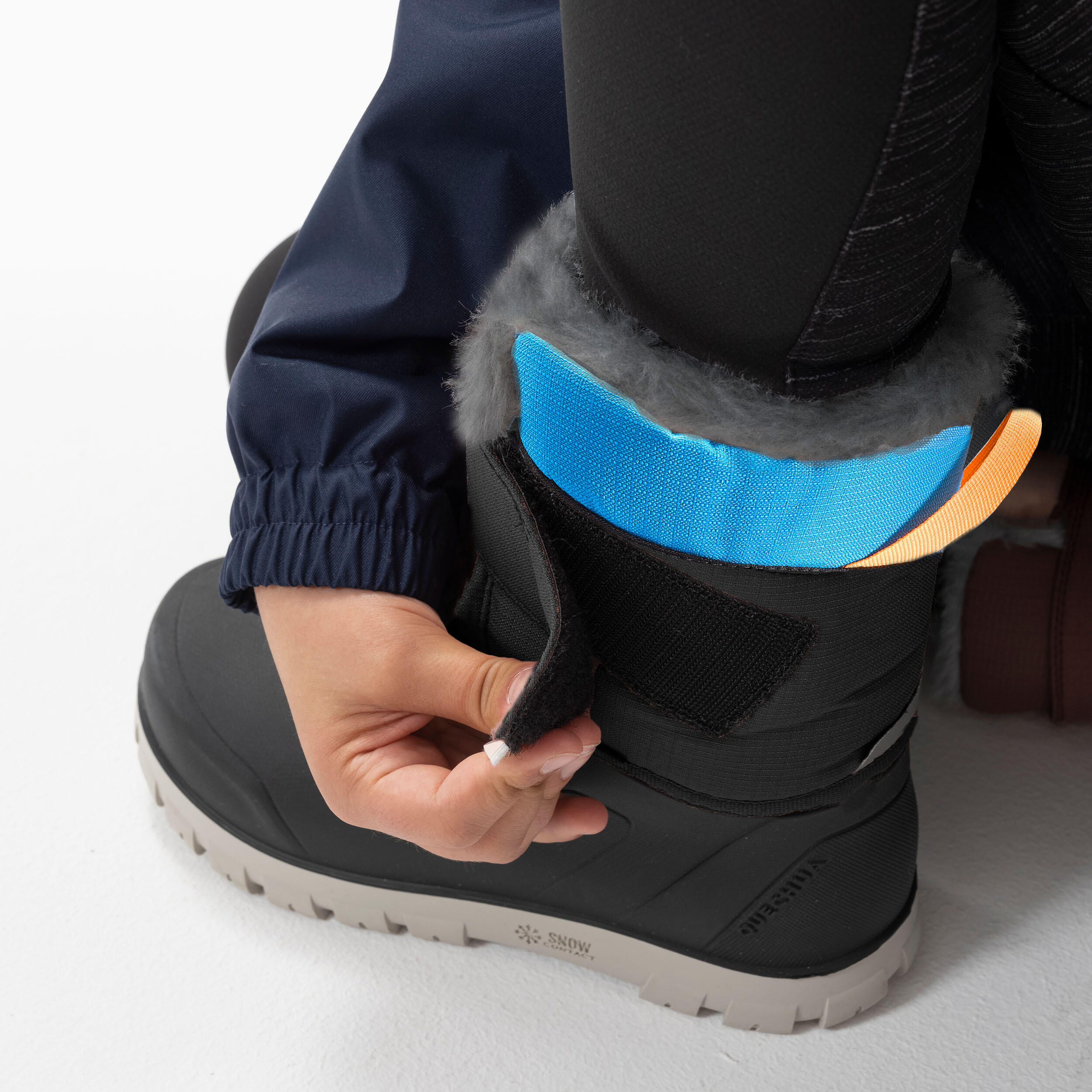 Botas de nieve y apreski impermeables con velcro Niños 24-38 Quechua SH500 4/5